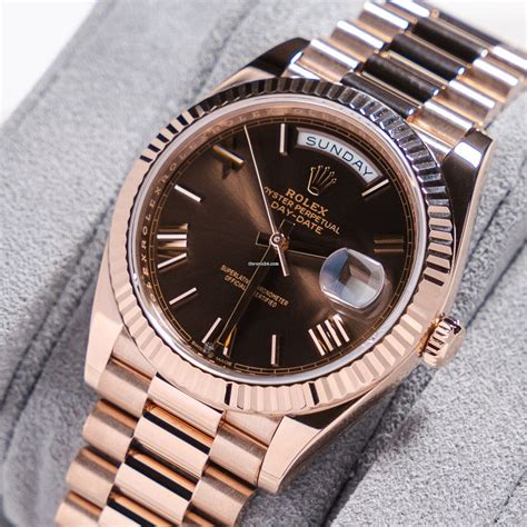 used rolex day date rose gold|rolex day date 40 price.